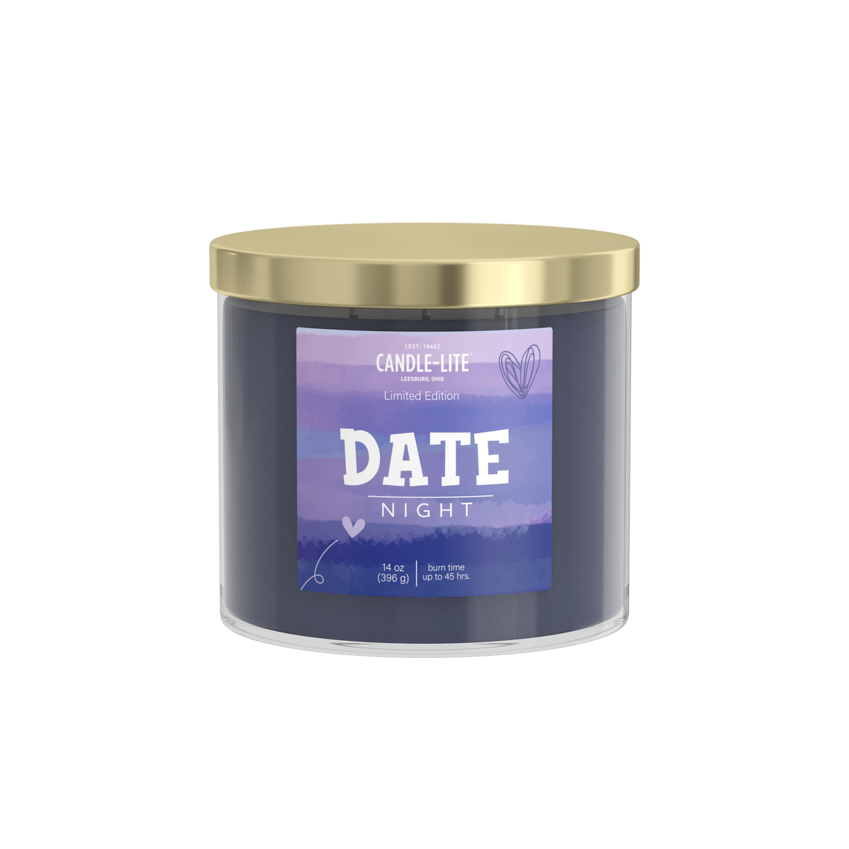 Date Night 3wick 14oz Jar Candle Candlelite Company