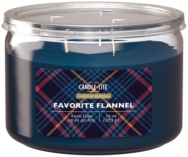 Favorite Flannel 3-wick 10oz Jar Candle Product Image 1