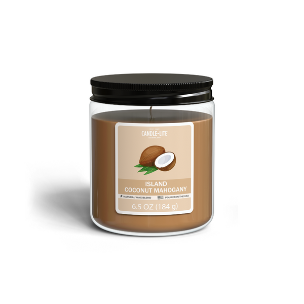 Island Coconut Mahogany 6.5oz Jar Candle Product Image 1