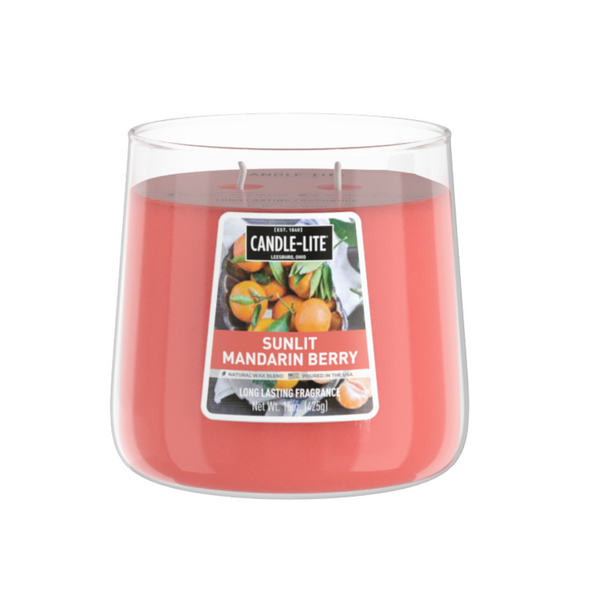 Sunlit Mandarin Berry 15oz 2-wick Jar Candle Product Image 1