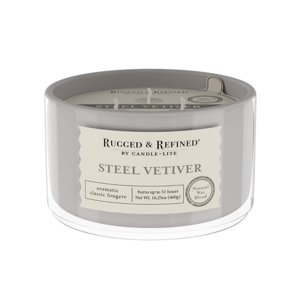 Steel Vetiver 3-wick 16.25oz Jar Candle Product Image 1