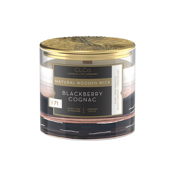 Blackberry Cognac Wooden-Wick 14oz Jar Candle Product Image 1