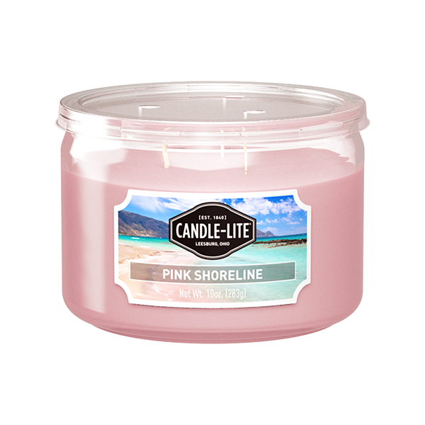 Pink Shoreline 3-wick 10oz Jar Candle Product Image 1