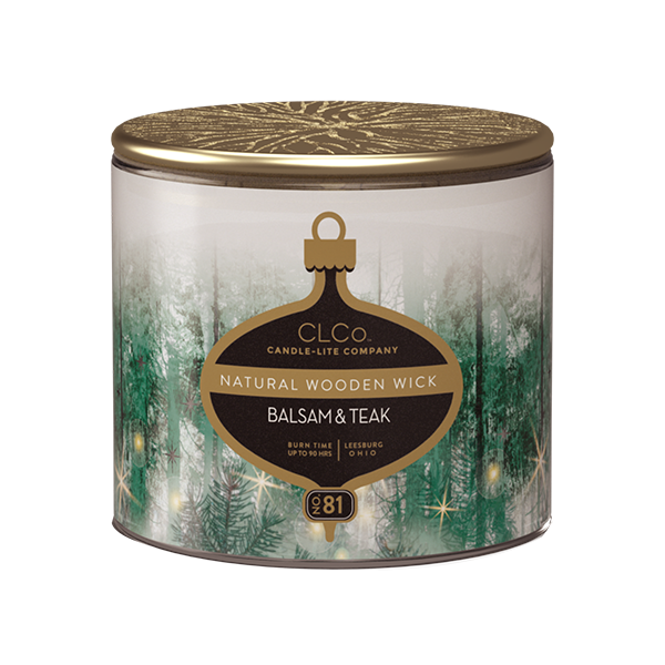 Balsam & Teak Wooden-Wick 14oz Jar Candle Product Image 1