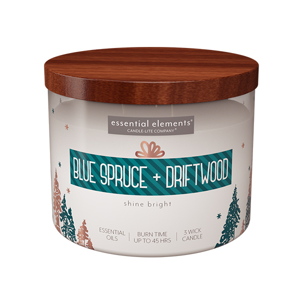 Blue Spruce + Driftwood 3-wick 14.75oz Jar Candle Product Image 1