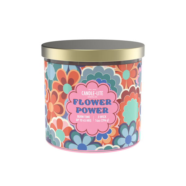 Flower Power 3-wick 14oz Jar Candle Product Image 1