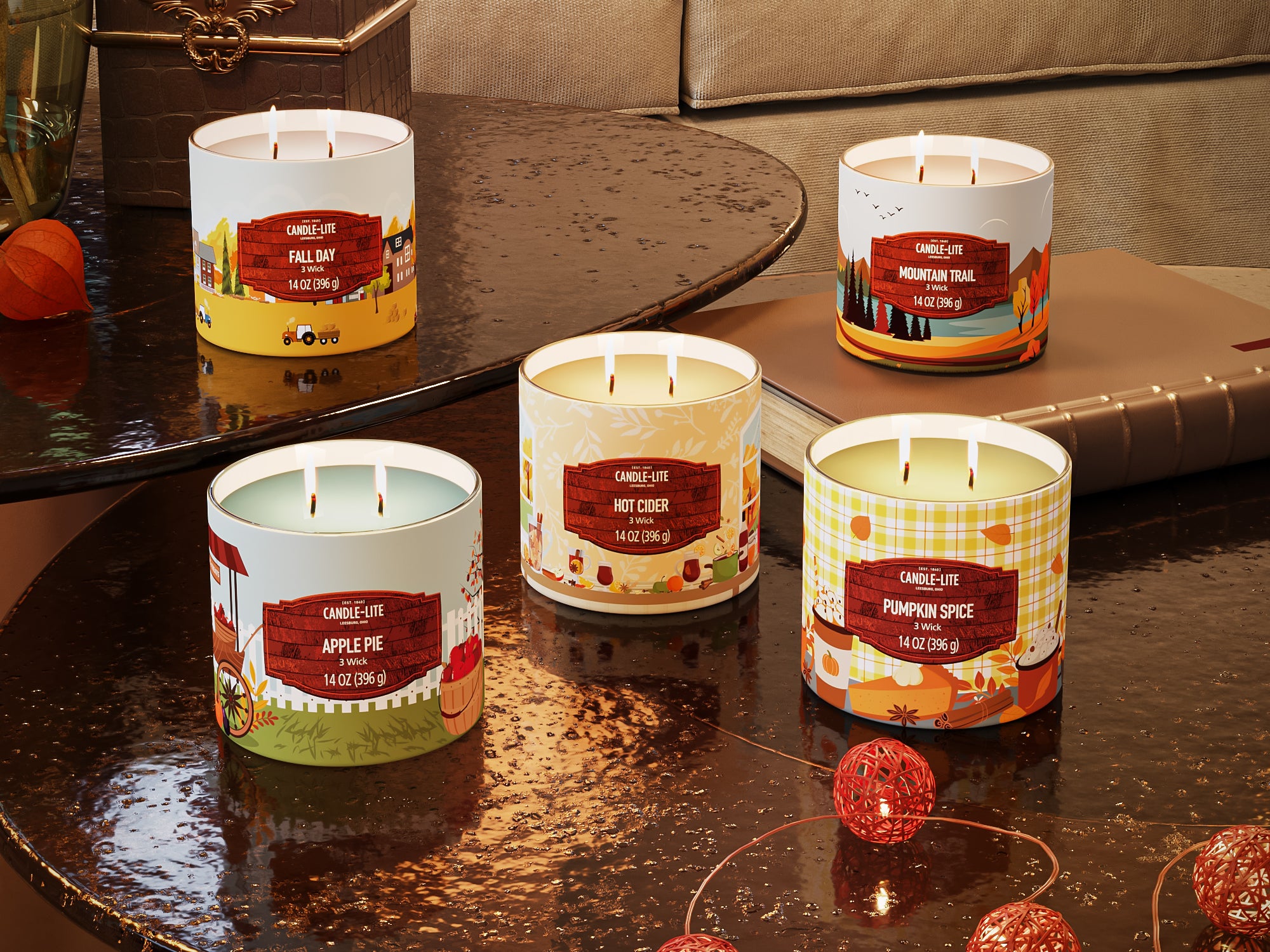 Pumpkin Spice 3-wick 14oz Jar Candle – Candle-lite Company