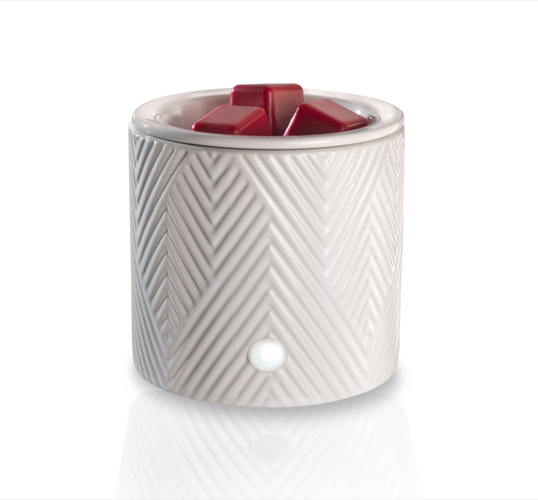 Candle-lite Everyday White Chevron Wax Melt Warmer Product Image 1