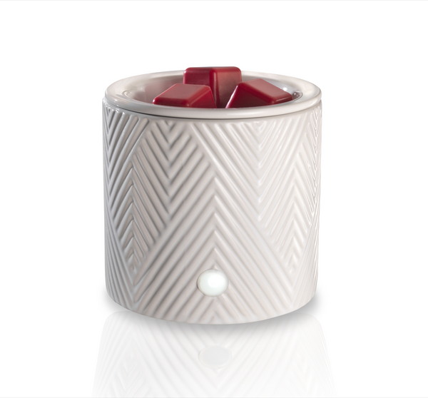 Candle-lite Everyday White Chevron Wax Melt Warmer Product Image 2