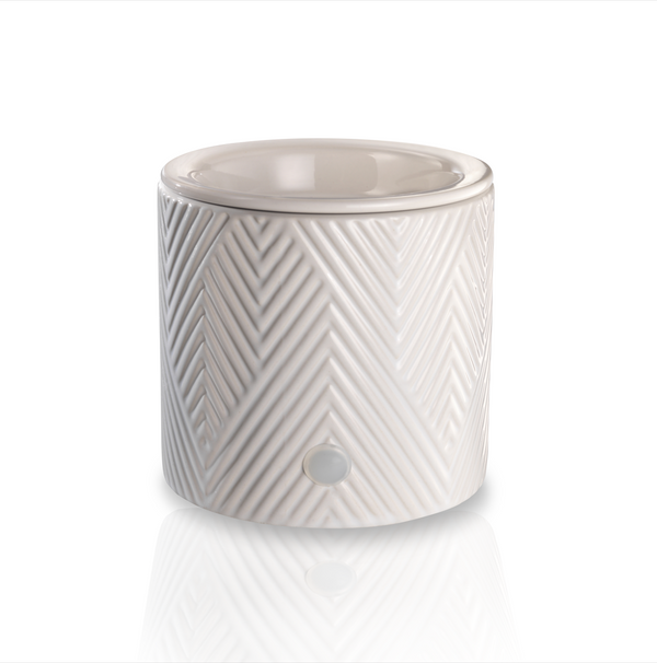 Candle-lite Everyday White Chevron Wax Melt Warmer Product Image 2