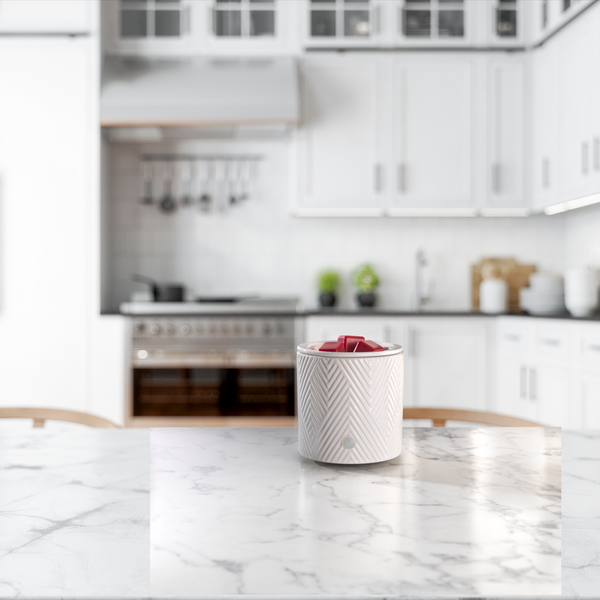 Candle-lite Everyday White Chevron Wax Melt Warmer Product Image 3