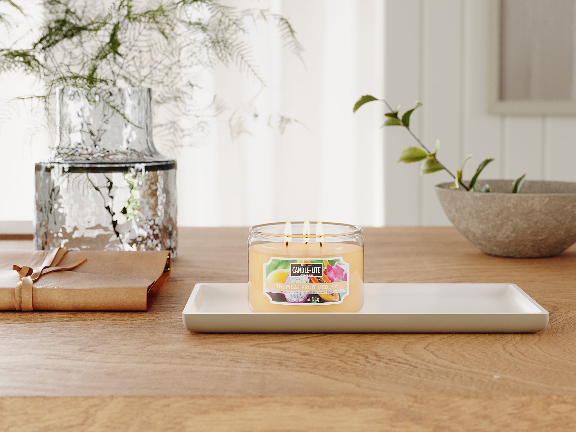 Tropical Fruit Medley 3-wick 10oz Jar Candle – Candle-lite