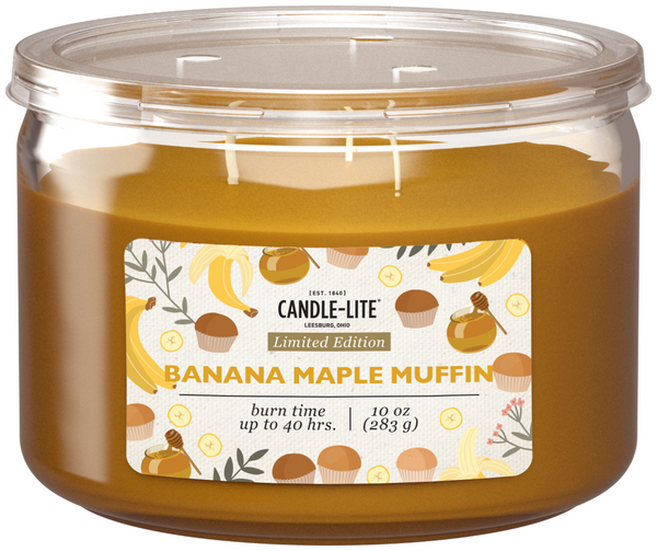 Banana Maple Muffin 3-wick 10oz Jar Candle Product Image 1