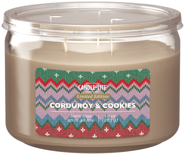 Corduroy & Cookies 3-wick 10oz Jar Candle Product Image 1
