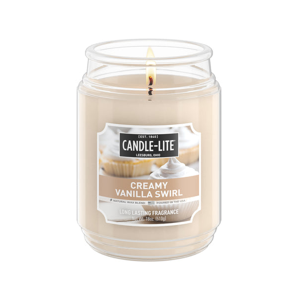 Creamy Vanilla Swirl 18oz Jar Candle Product Image 2