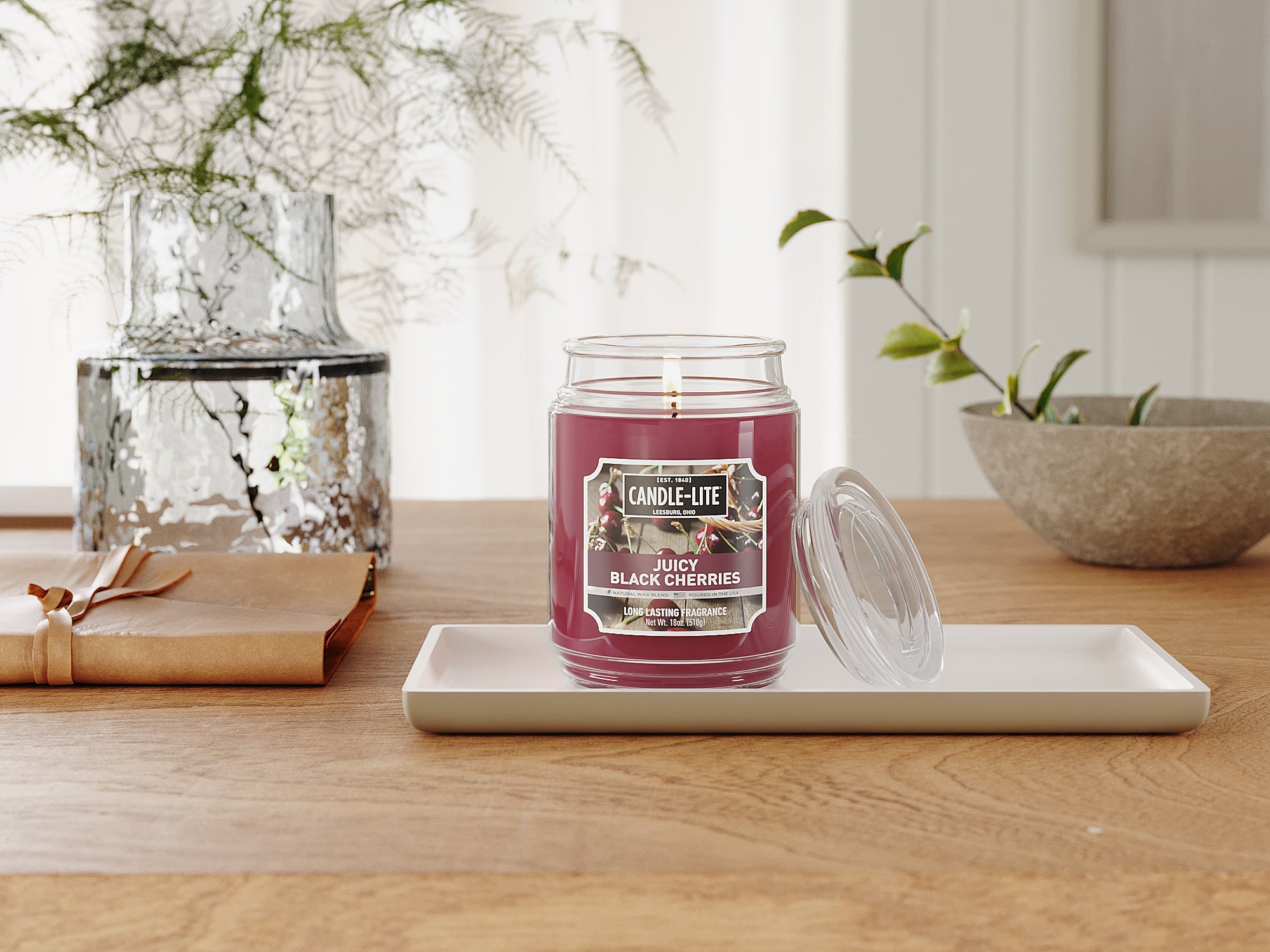 Juicy Black Cherries 18oz Jar Candle – Candle-lite Company