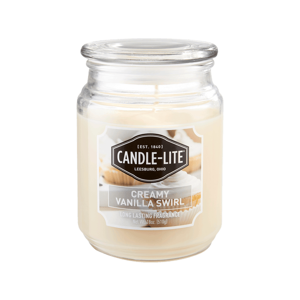 Creamy Vanilla Swirl 18oz Jar Candle Product Image 1