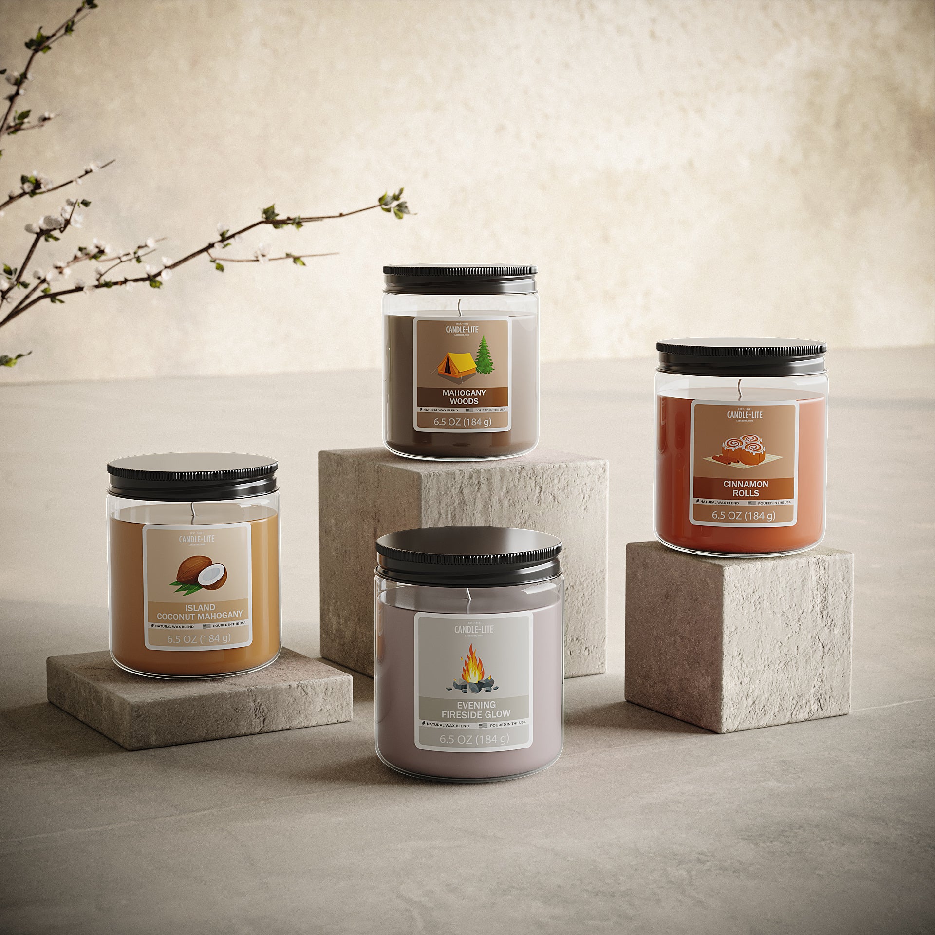 Evening Fireside Glow 6.5oz Jar Candle – Candle-lite Company