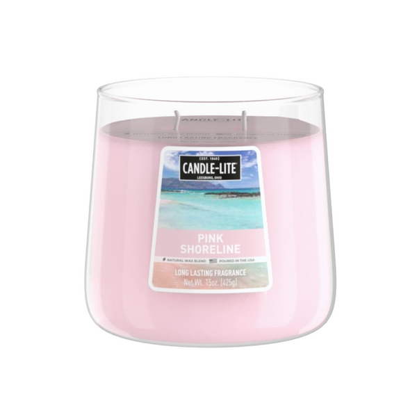 Pink Shoreline 15oz 2-wick Jar Candle Product Image 1