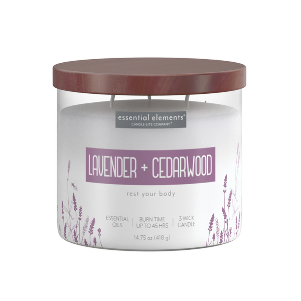 Lavender & Cedarwood 3-wick 14.75oz Jar Candle Product Image 1