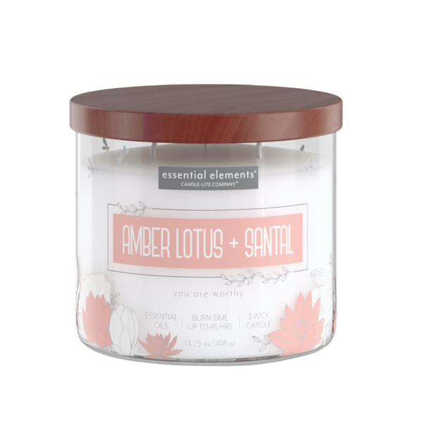 Amber Lotus & Santal 3-wick 14.75oz Jar Candle Product Image 1