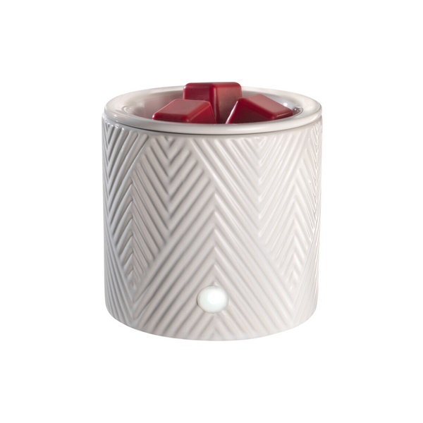 Candle-lite Everyday White Chevron Wax Melt Warmer Product Image 1
