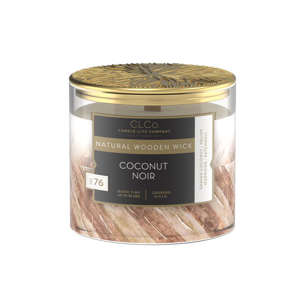 Coconut Noir Wooden-Wick 14oz Jar Candle Product Image 1