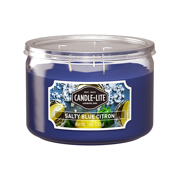 Salty Blue Citron 3-wick 10oz Jar Candle Product Image 1