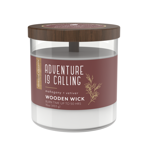 Adventure is Calling Wooden-Wick Jar Candle Product Image 1