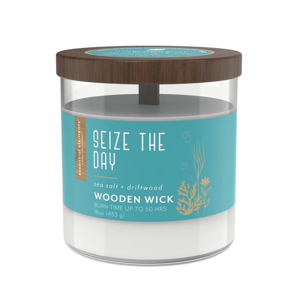 Seize the Day Wooden-Wick 16oz Jar Candle Product Image 1