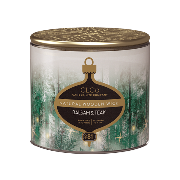 Balsam & Teak Wooden-Wick 14oz Jar Candle