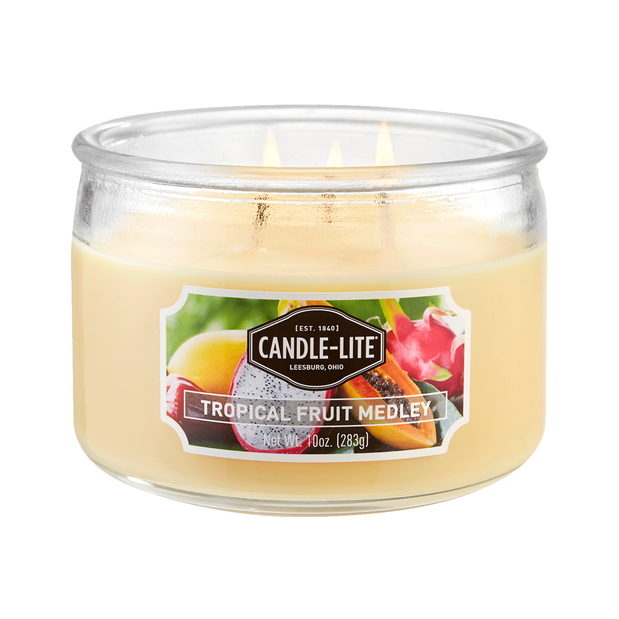 Tropical Fruit Medley 3 wick 10oz Jar Candle Candle lite Company