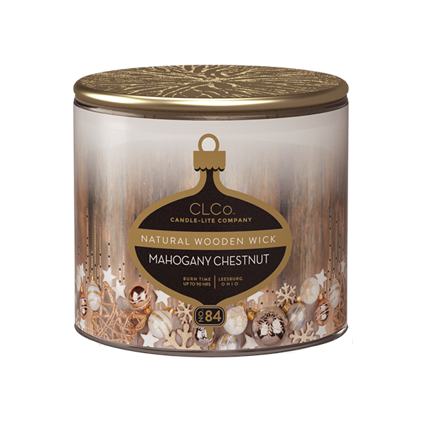 Mahogany Chestnut Wooden-Wick 14oz Jar Candle Product Image 1