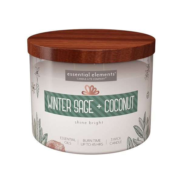 Winter Sage + Coconut 3-wick 14.75oz Jar Candle Product Image 1